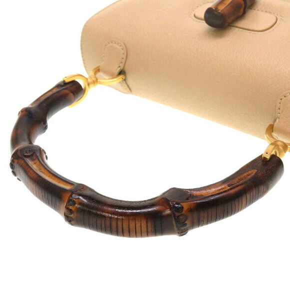 Gucci bamboo leather beige Handbag - Picture 5 of 8